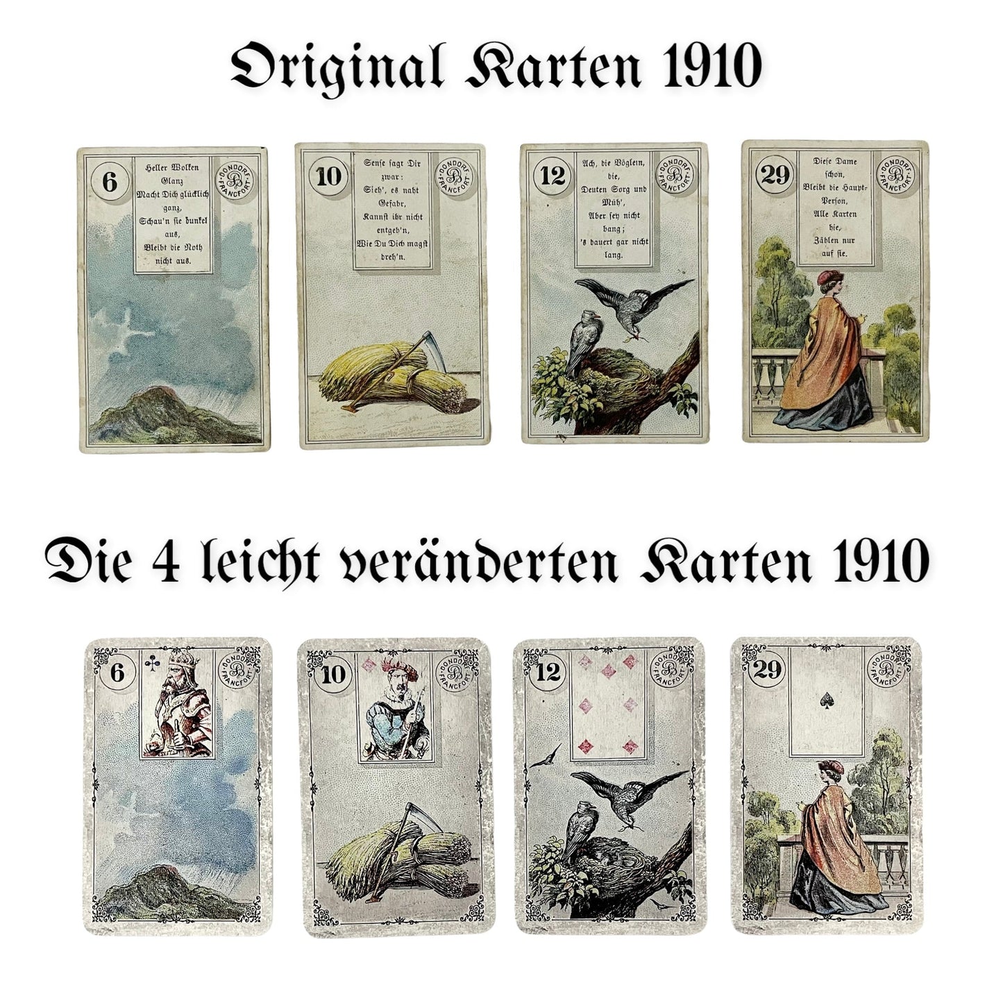 Lenormand cards Dondorf / New Spirit Vintage White-Grey 1910