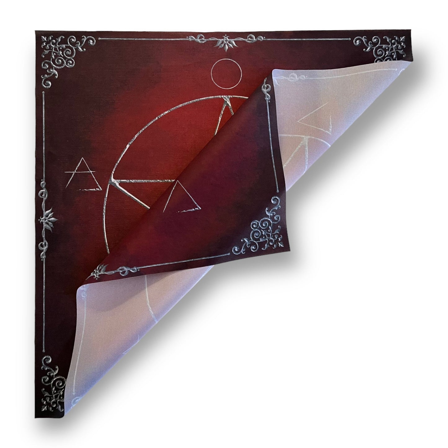 Tissu de Tarot et Lenormand / Éléments de Sorcellerie FEU