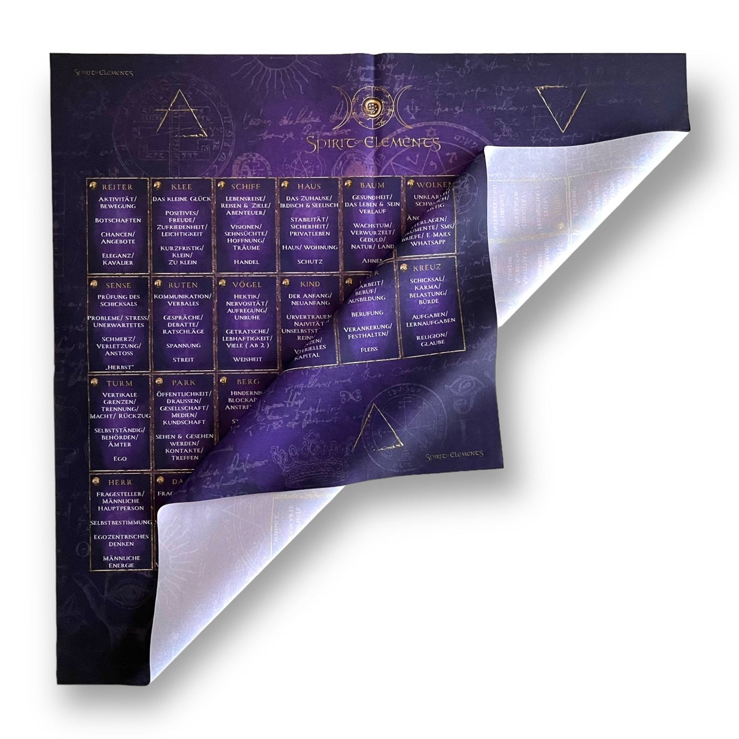 Modèle de maison Lenormand - Éléments de tissu / Violet antique