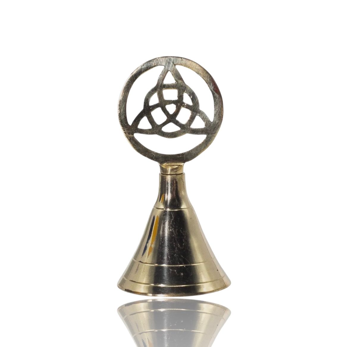 Vintage brass altar bell / large