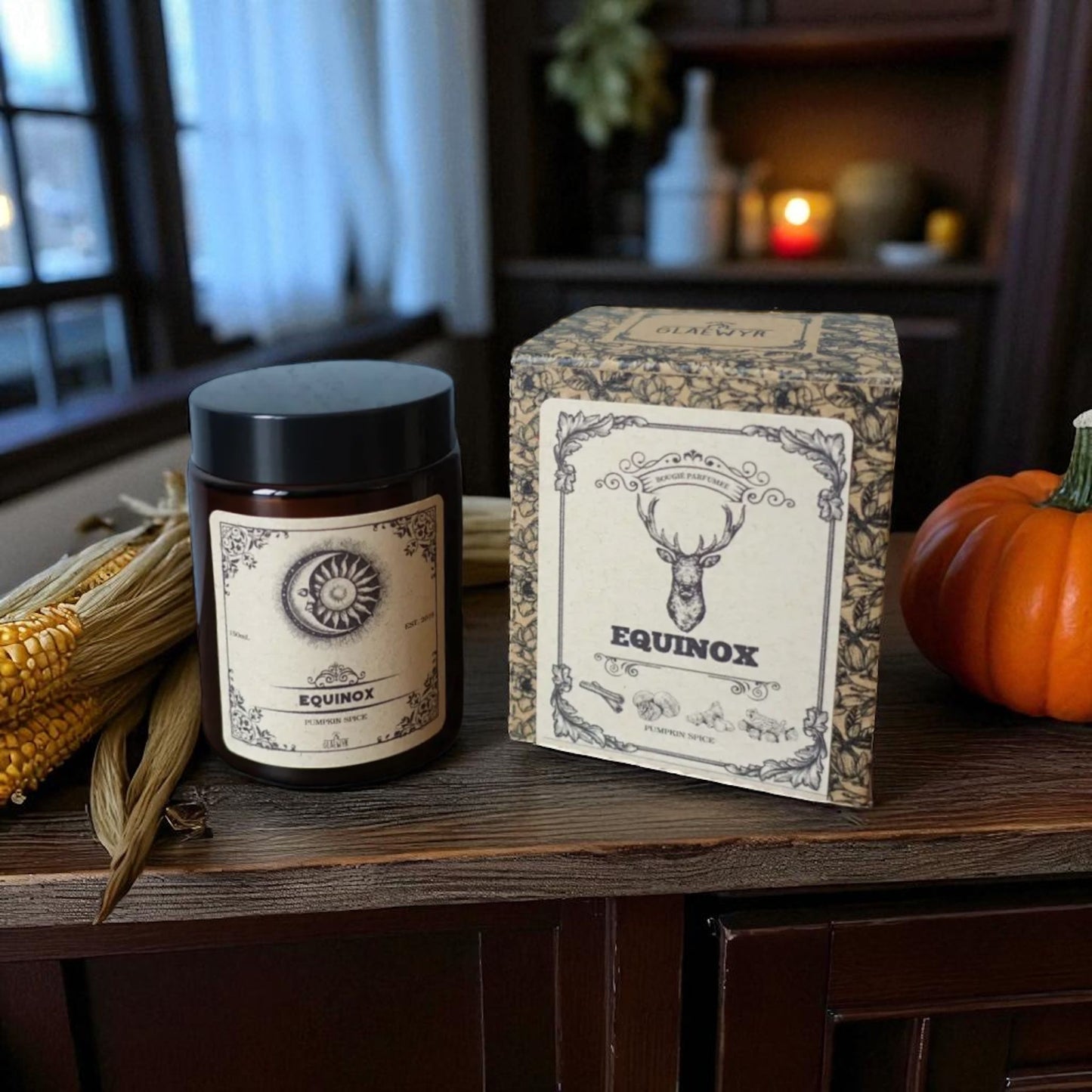 Bougie magique Equinox – Parfum Citrouille épicée