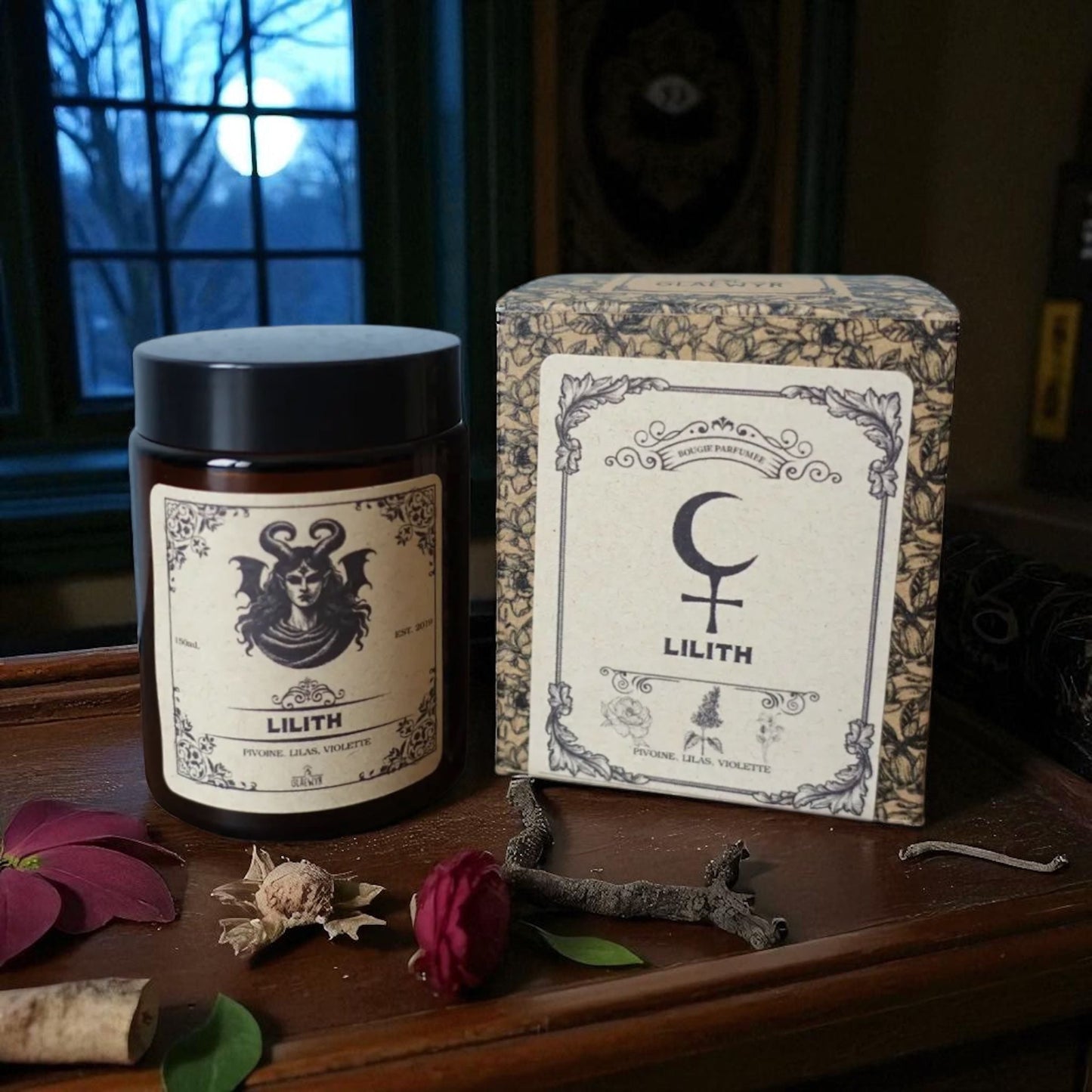 Bougie magique Lilith – Parfum pivoine