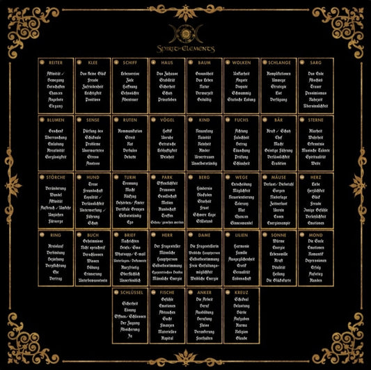 Gabarit de maison Lenormand, toile à 8 cases, 60 x 60 cm