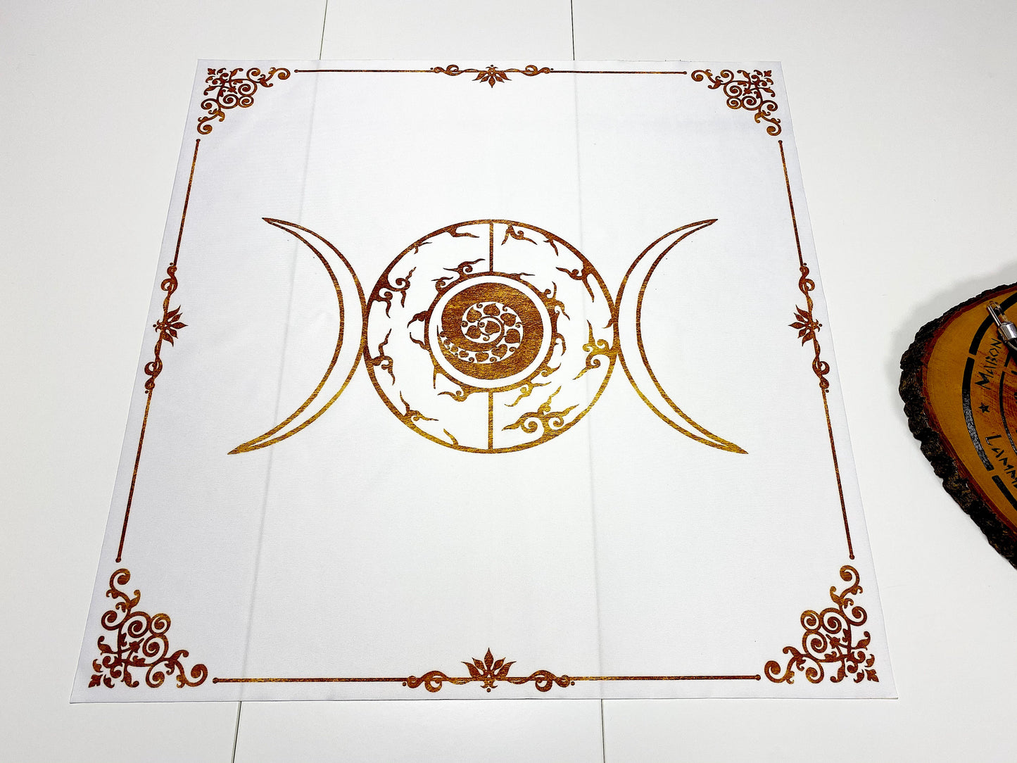 Lenormand / Tarot Cloth Triple Moon Logo 60x60 cm