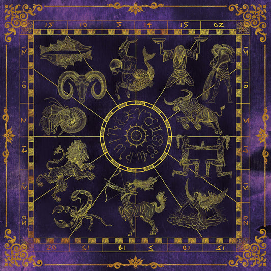 Lenormand / Tarot Tissu Images des signes du zodiaque