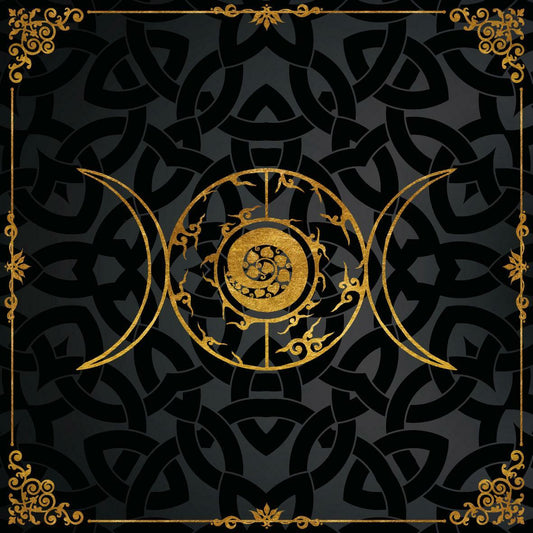 Lenormand / Tarot Tuch Dreier-Mond Celtic