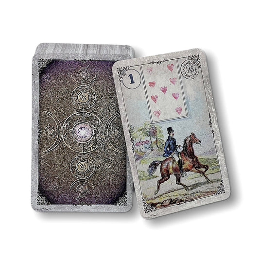 Cartes Lenormand Dondorf / New Vintage Spirit Blanc-Gris 1910 / Article de catégorie B