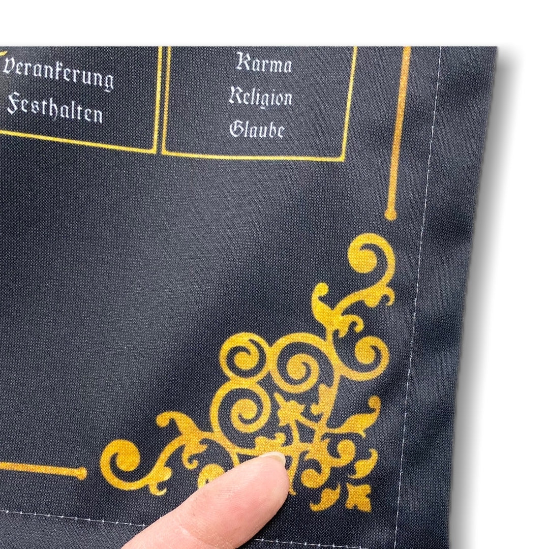 Lenormand House Template, 9-square board, cloth 60x60 cm / hemmed