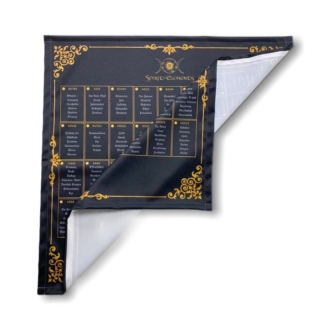 Lenormand House Template, 9-square board, cloth 60x60 cm / hemmed