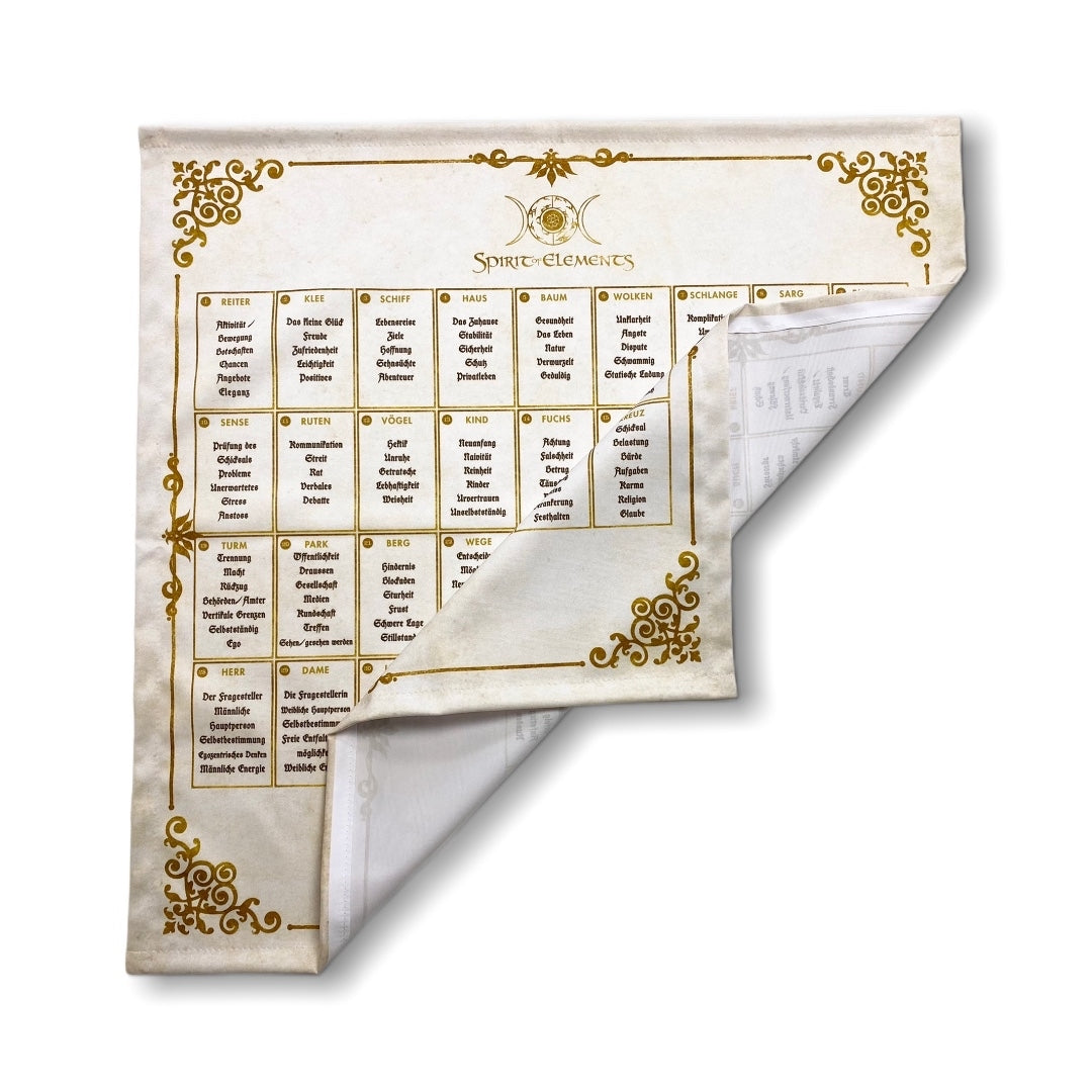 Lenormand House Template, 9-square board, cloth 60x60 cm / hemmed