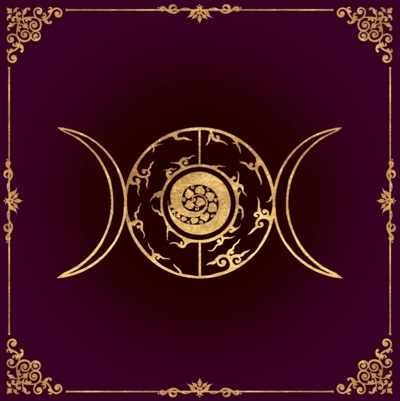 Lenormand / Tarot Handkerchief Three-Moon in various colors
