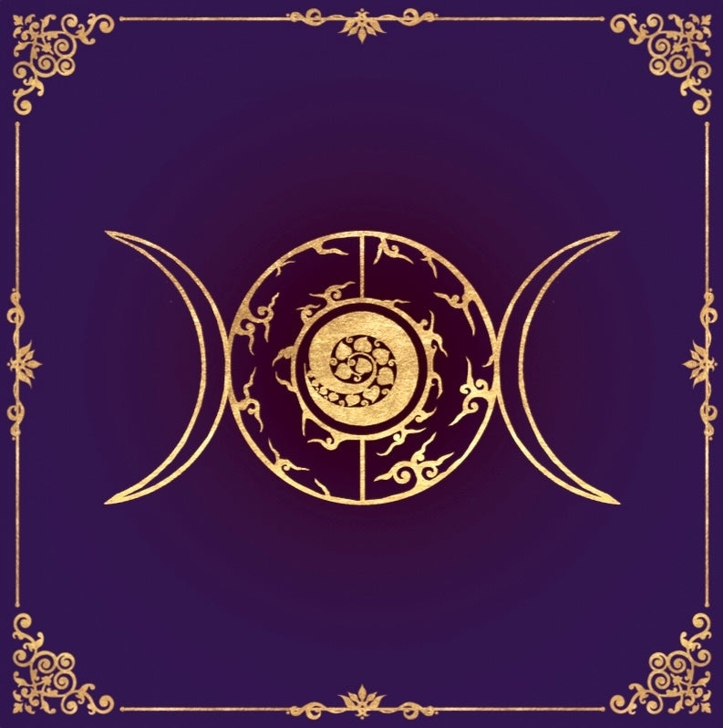 Lenormand / Tarot Handkerchief Three-Moon in various colors