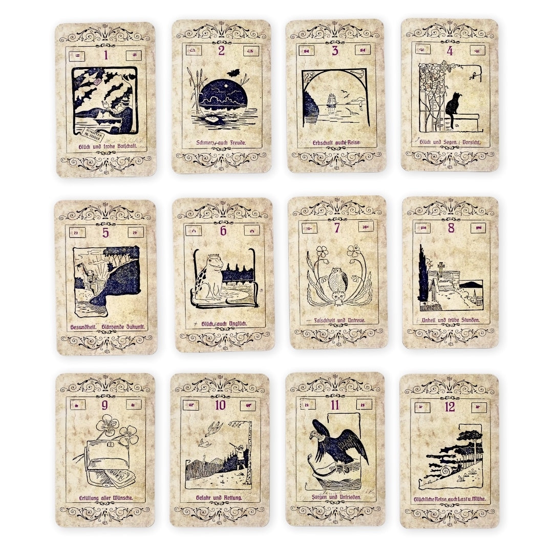 Mlle. Lenormand / Reprint of a special deck of cards from around 1900