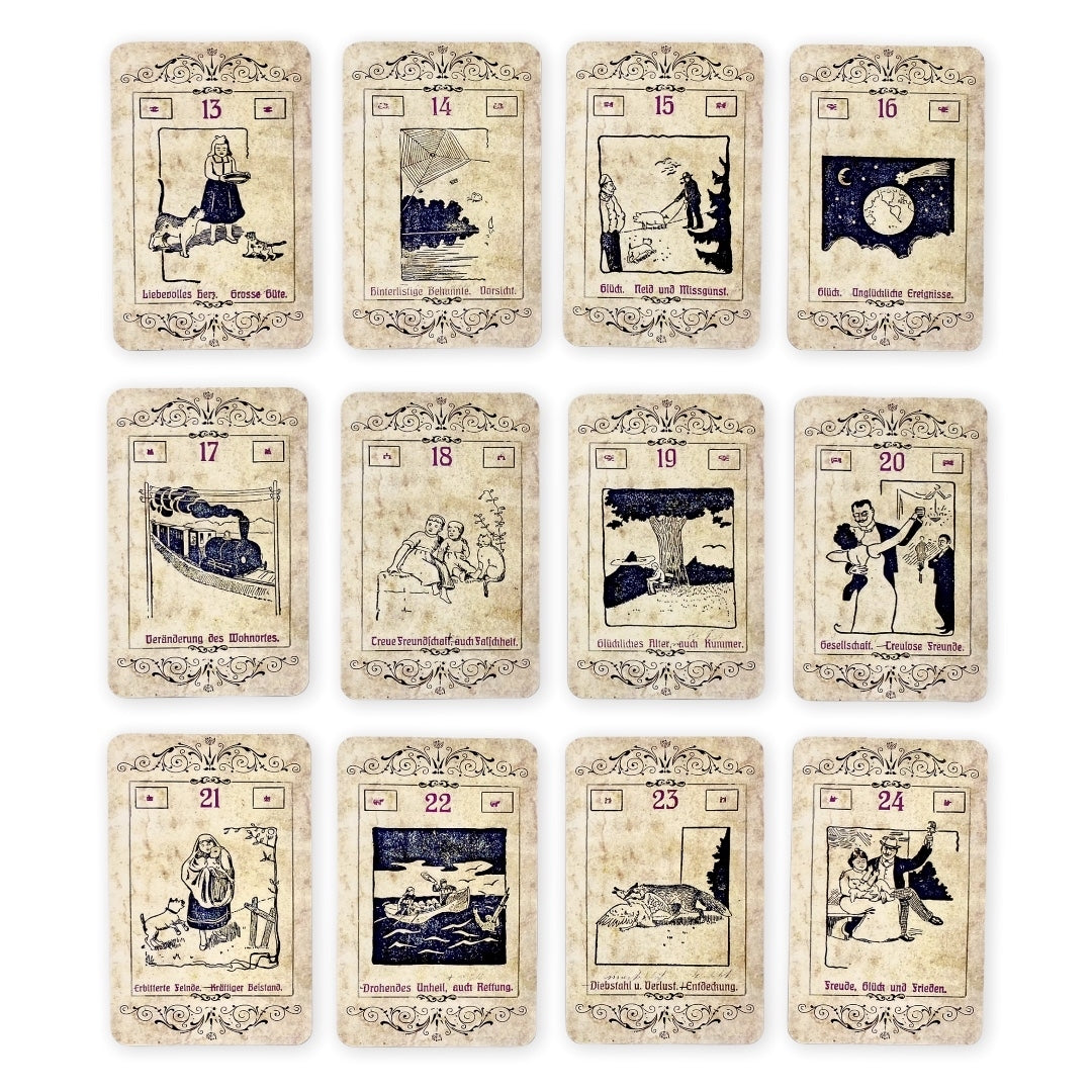 Mlle. Lenormand / Reprint of a special deck of cards from around 1900