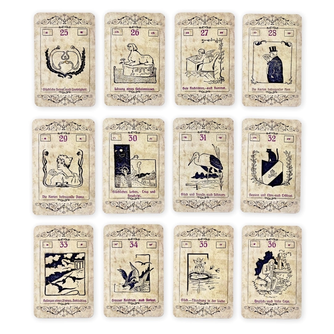 Mlle. Lenormand / Reprint of a special deck of cards from around 1900