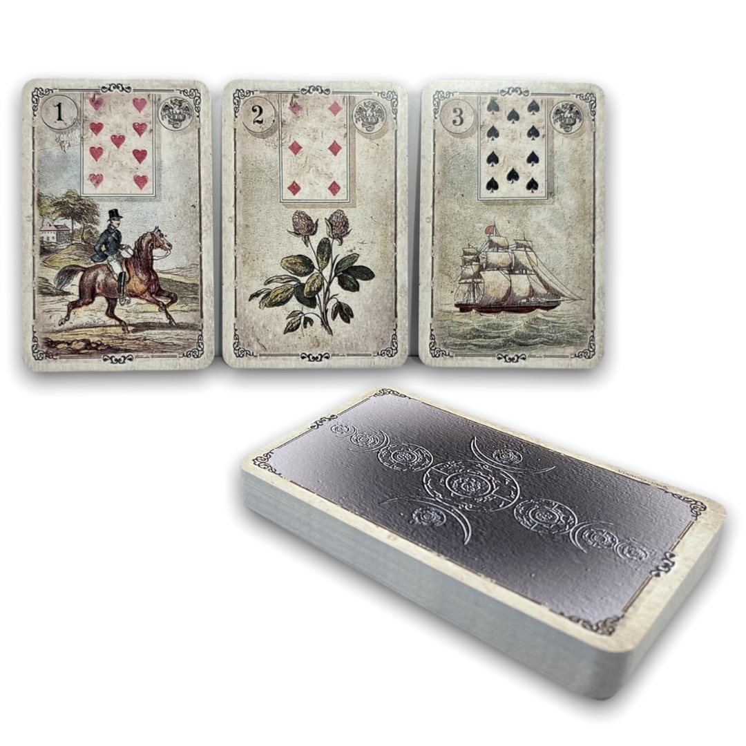 Lenormand cards Dondorf / Silver Old Vintage 1880