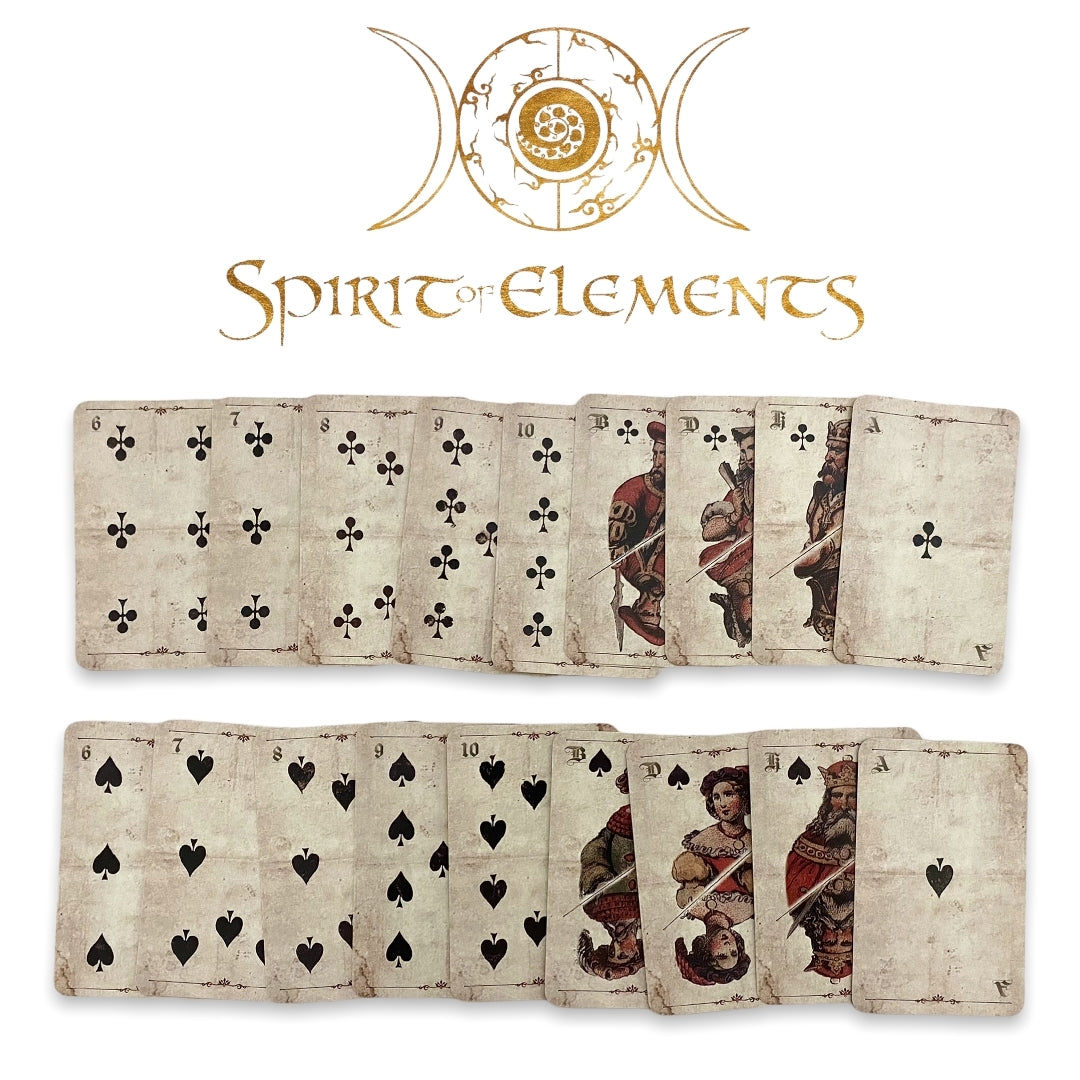 Cartes Skat Vintage Spirit of Elements / jeu de 36