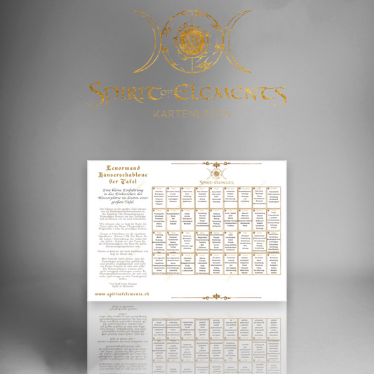 Lenormand house templates / 9-square chart in an A4 PDF for download