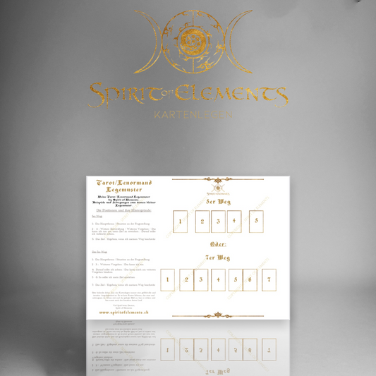 1 Tarot / Lenormand Spread Template / The Path / PDF A4 format for download and printing