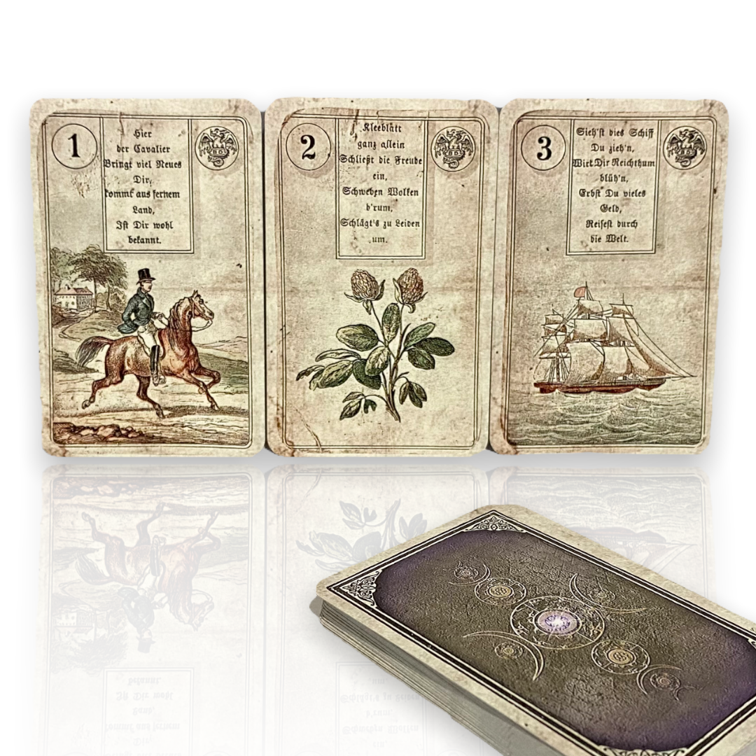 Lenormand cards Dondorf / Direct reprint of the cards from 1880