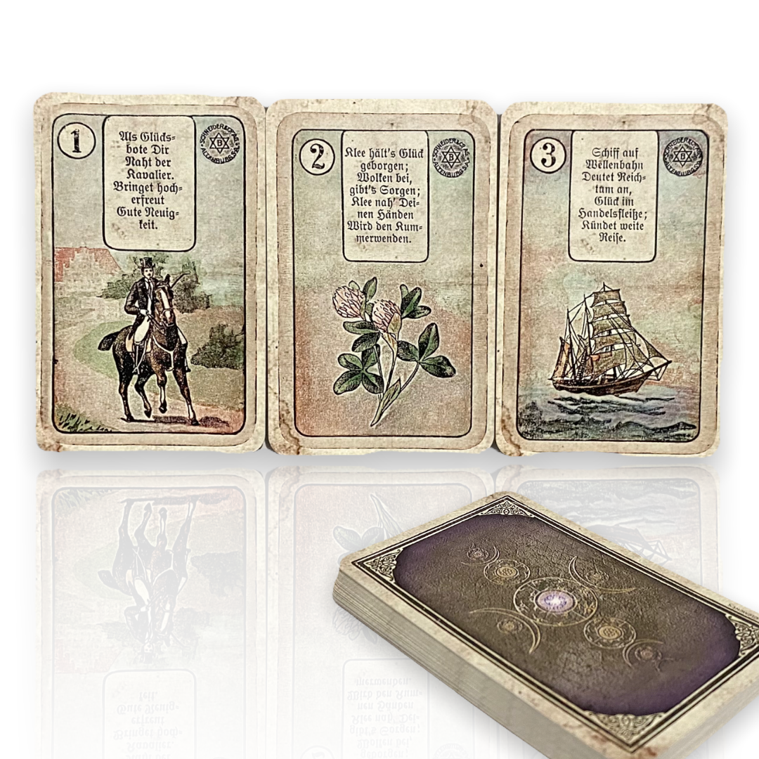 Lenormand cards Altenburger / Direct reprint of the cards from around 1890