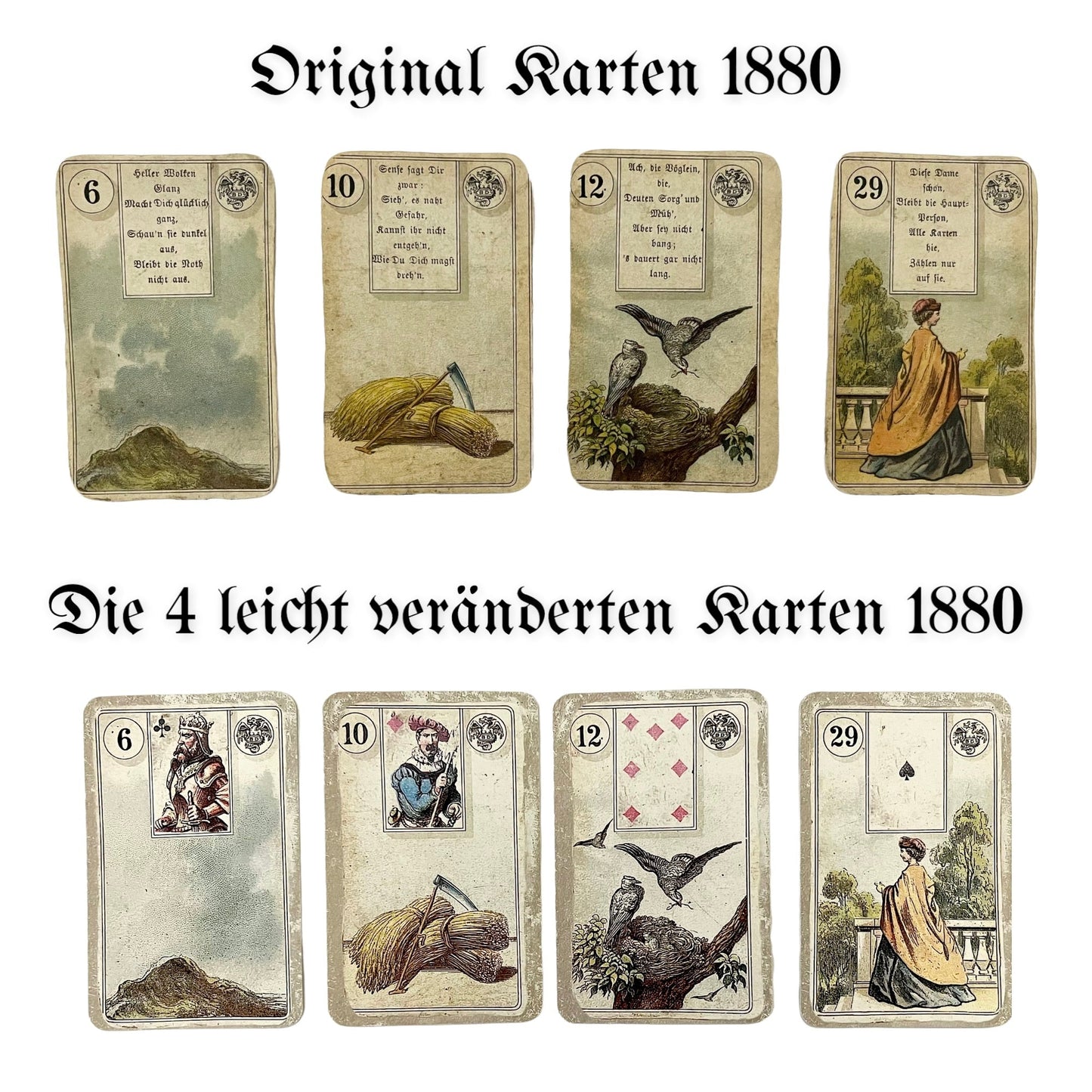 Lenormand cards Dondorf / Direct Reprint Old Vintage 1880