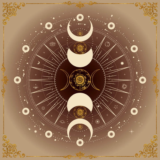 Lenormand / Tarot Tissu Phase de la Lune