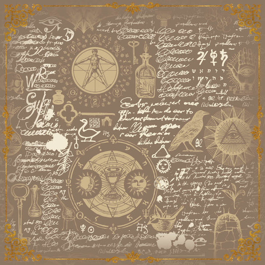 Lenormand / Tarot Tissu Symboles Magiques
