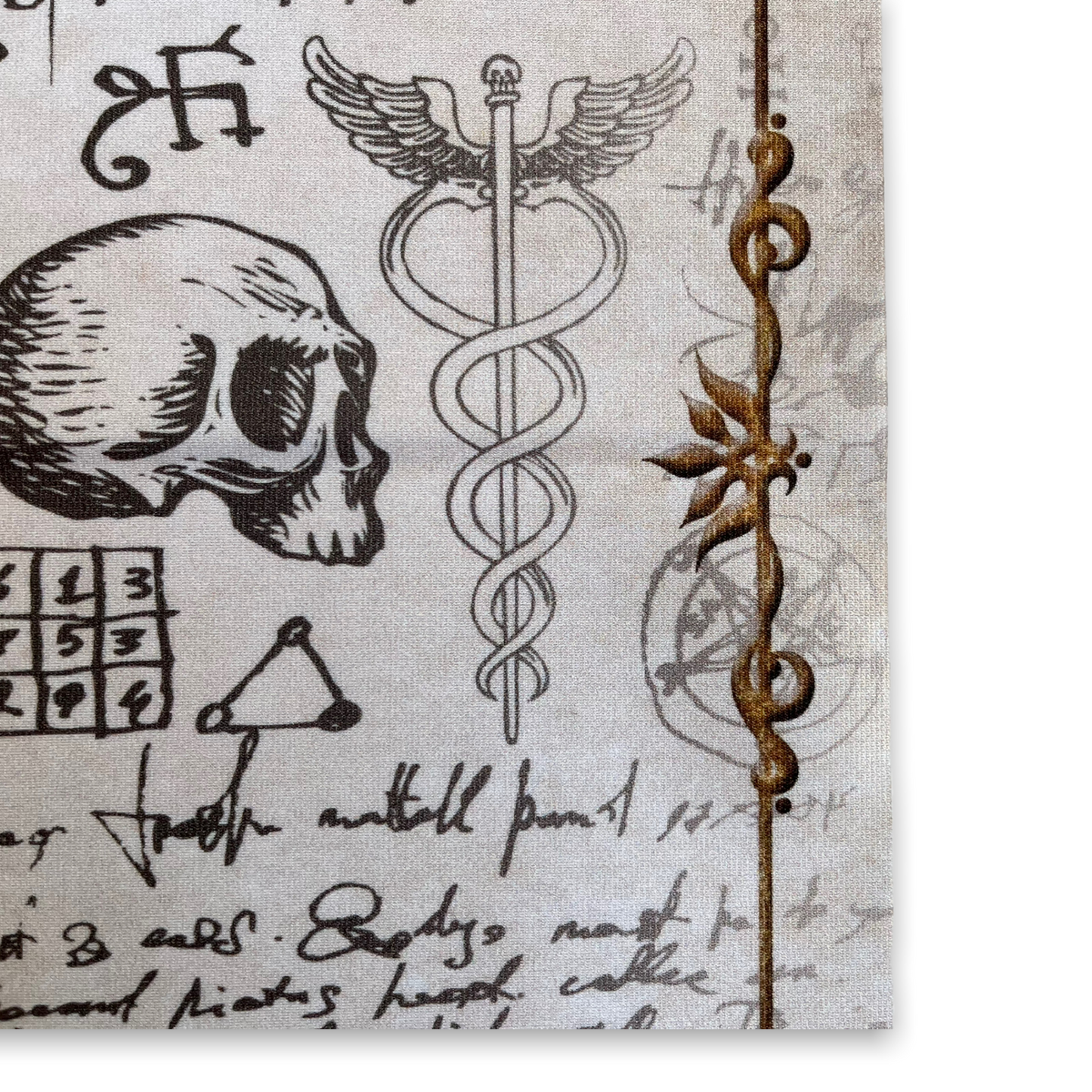 Lenormand / Tarot Cloth Witch's Kitchen 3D Gold Papyrus