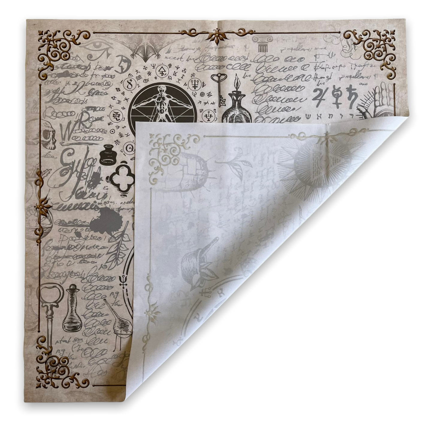 Lenormand / Tarot Cloth Magical Symbols 3D Gold Papyrus