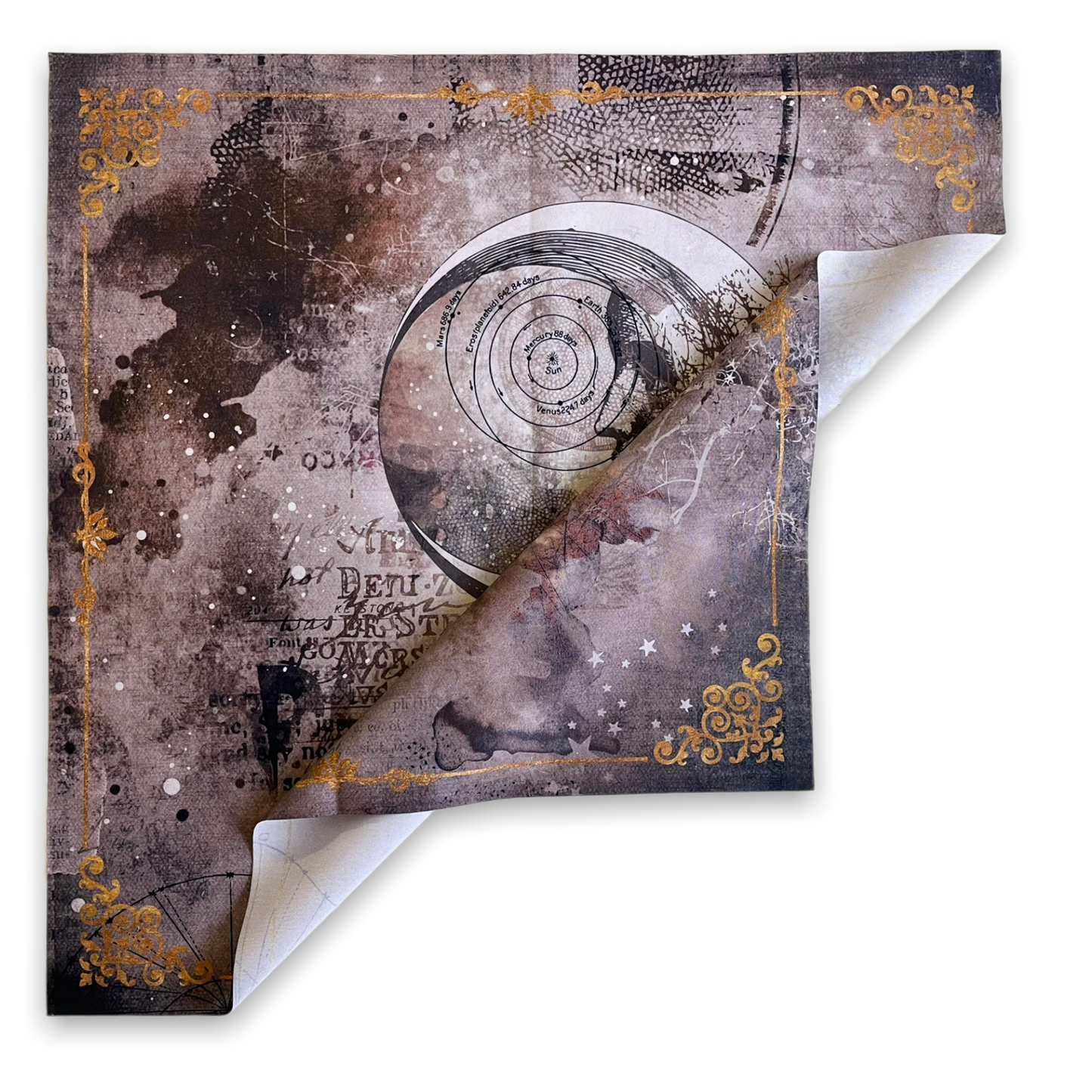 Lenormand & Tarot Cloth / Moon Watercolor
