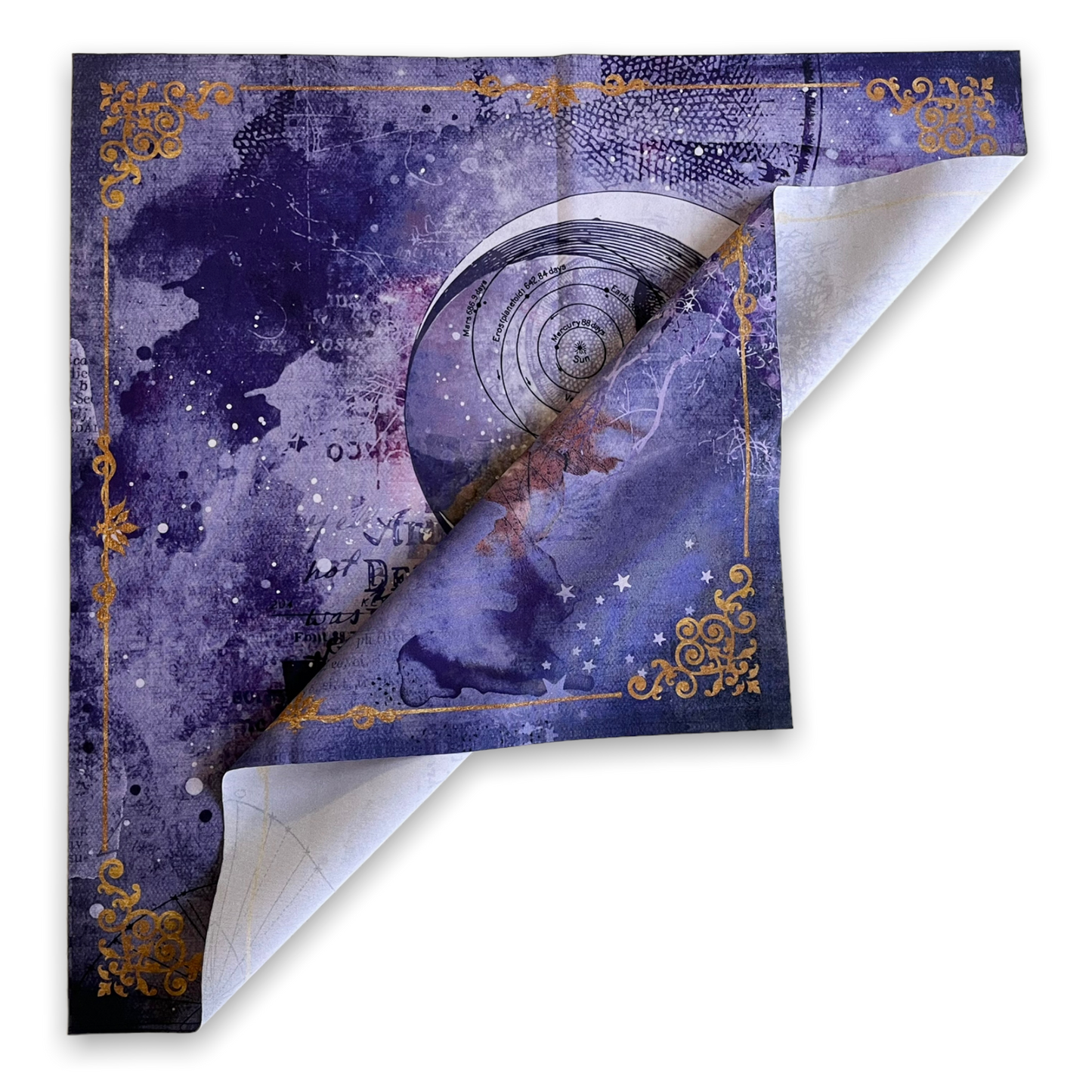 Lenormand & Tarot Cloth / Moon Watercolor
