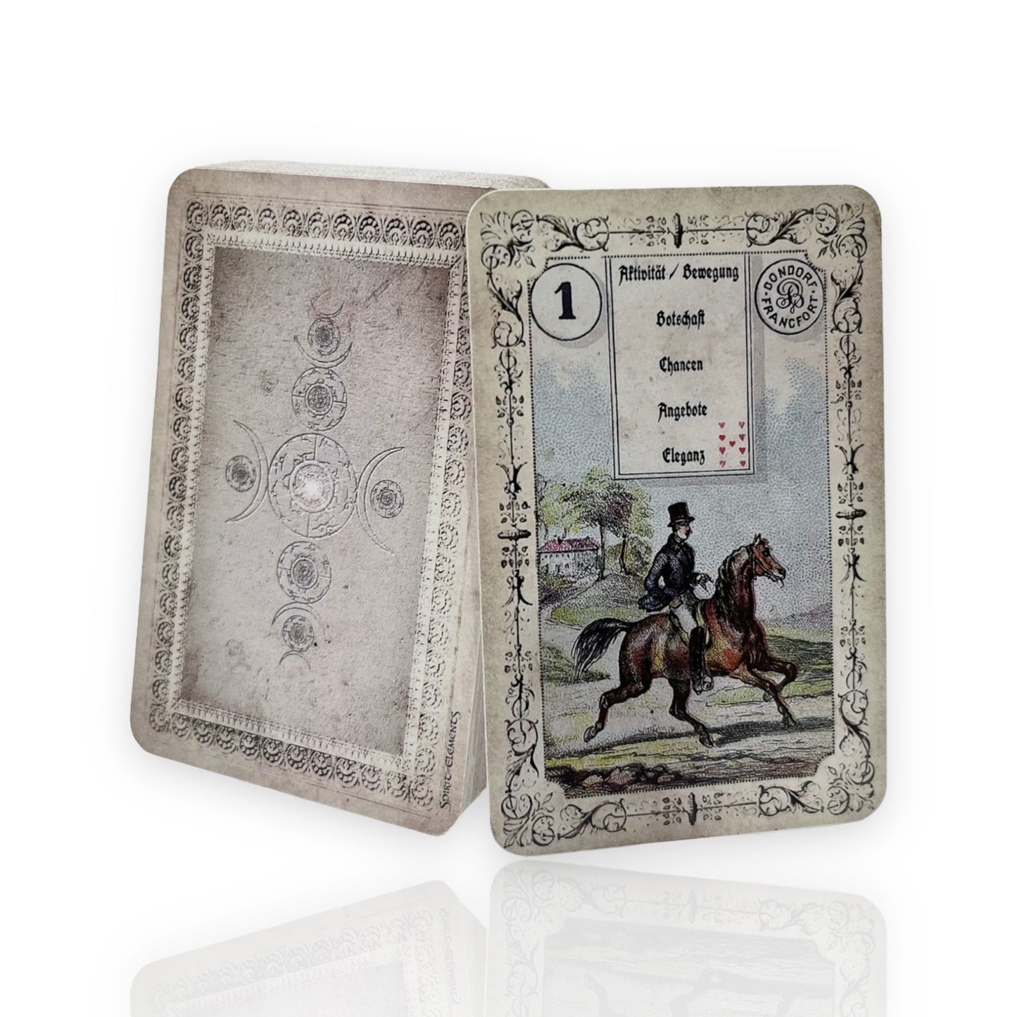 Lenormand cards Dondorf - Fleur de Lille with interpretation Phoenix