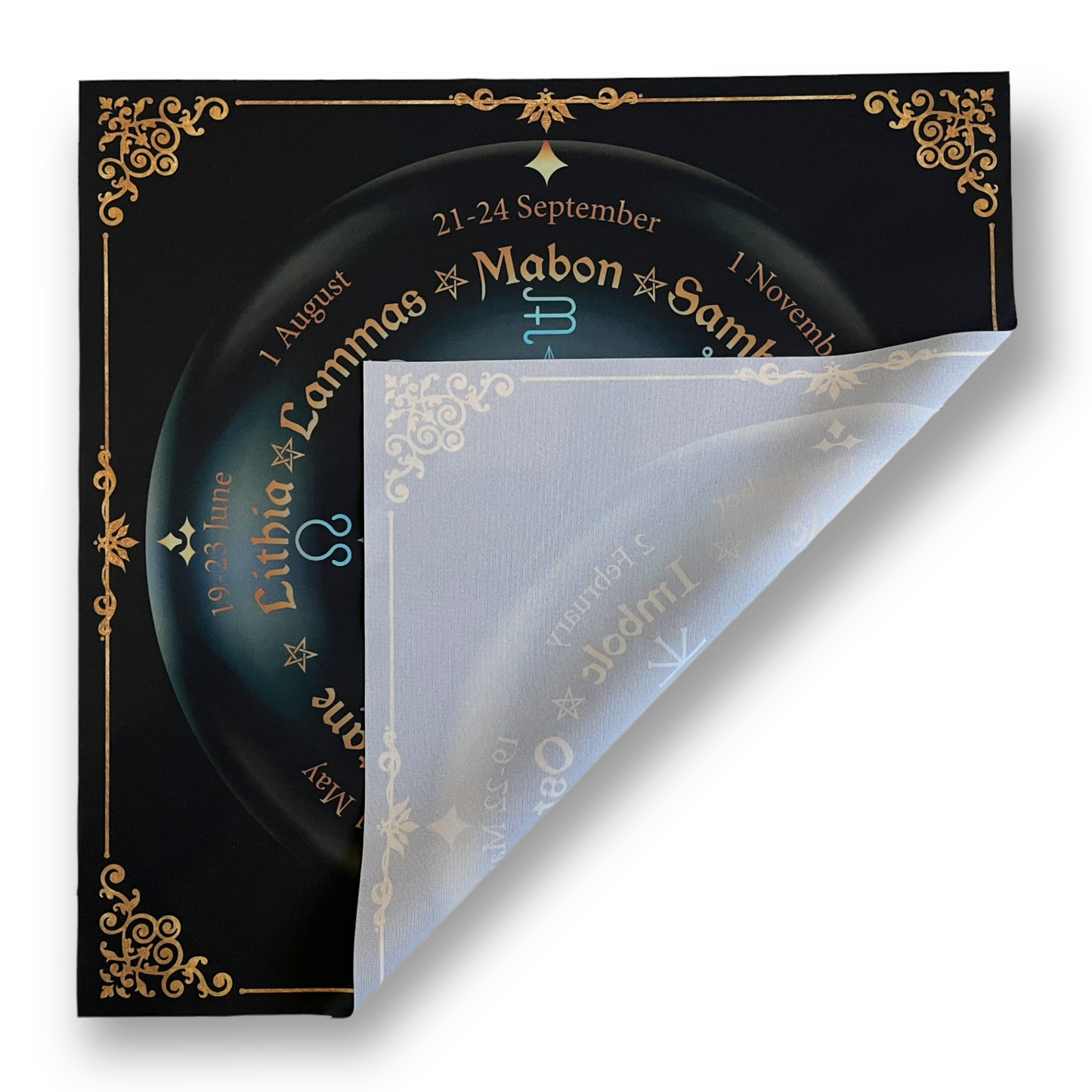 Roue mystique de l'année en tissu Lenormand/Tarot