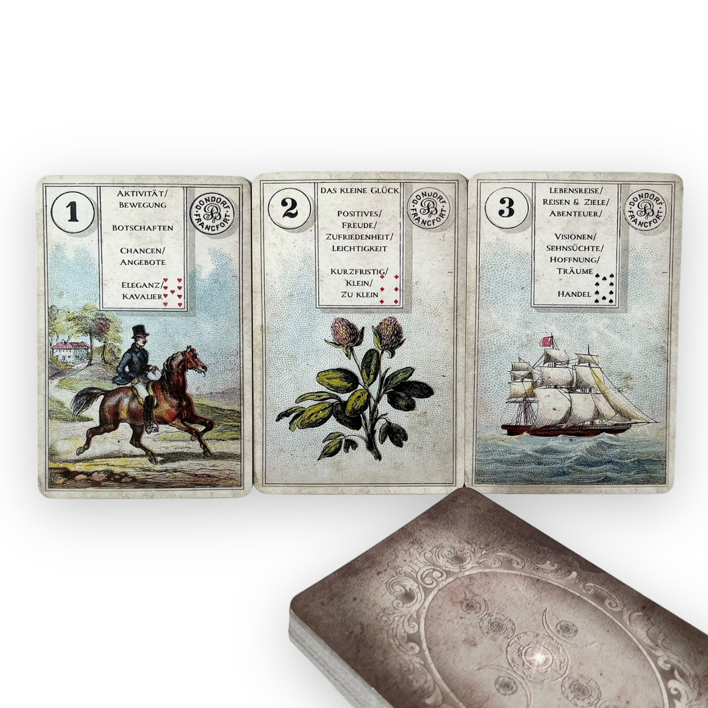 Lenormand cards Dondorf Pompous 80x120 with interpretation