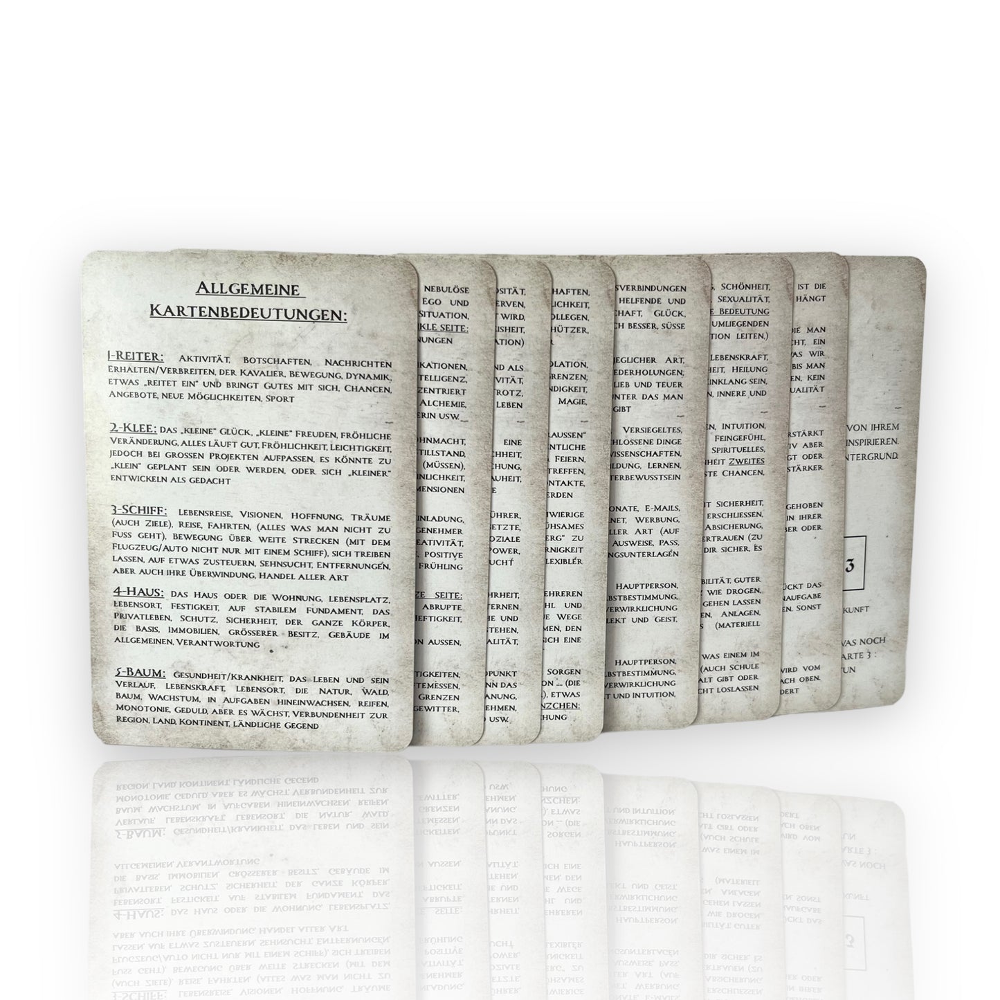 Lenormand cards Dondorf Pompous 80x120 with interpretation
