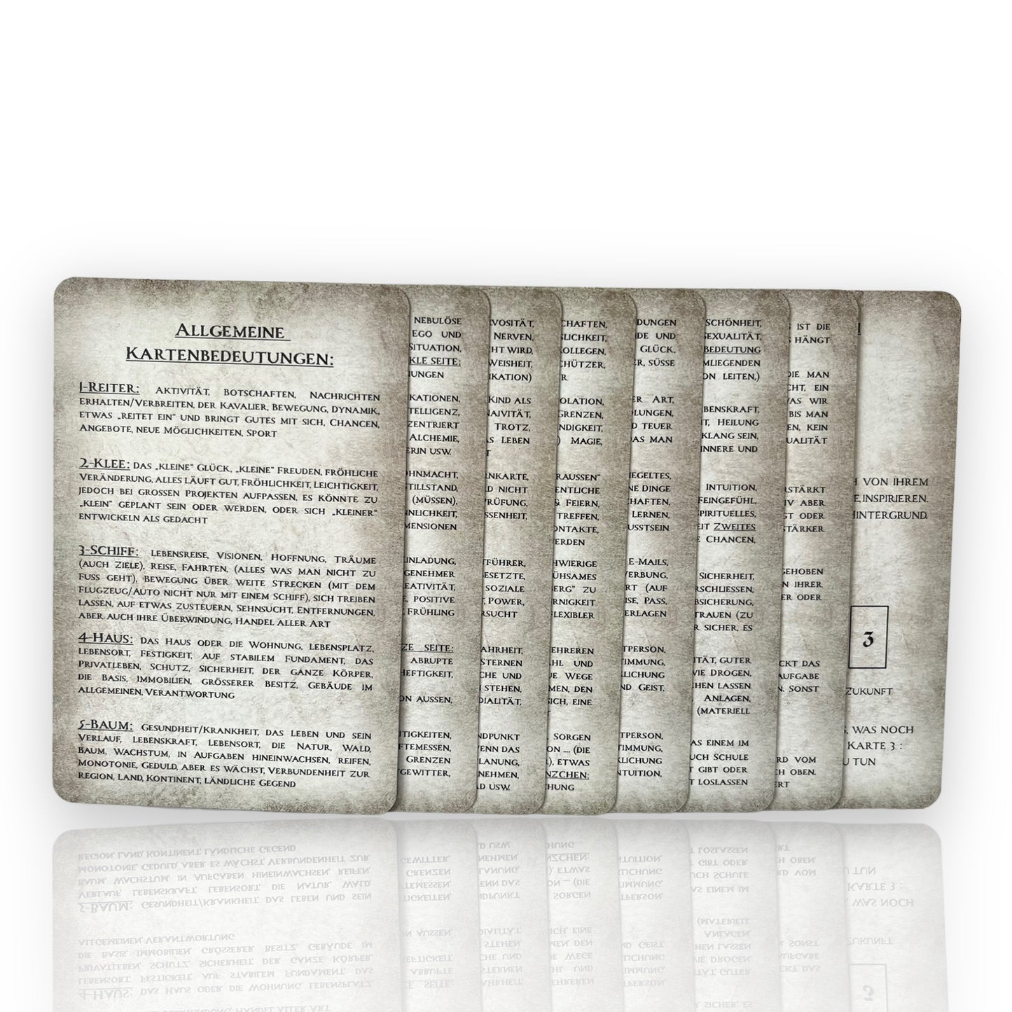 Lenormand cards Spirit Epic Borderless Antique Pompous 80x120