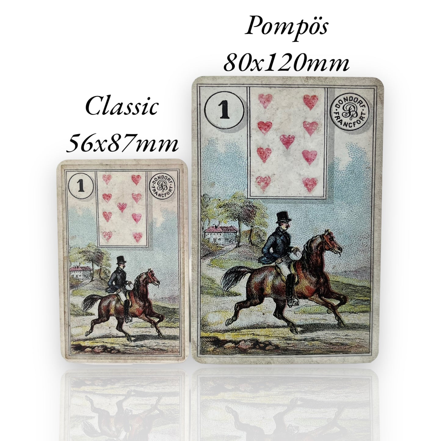 Lenormand cards Dondorf Pompous 80x120 Vintage with Skat