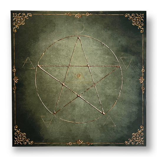 Lenormand & Tarot Tuch / Witch Elements Antique Green