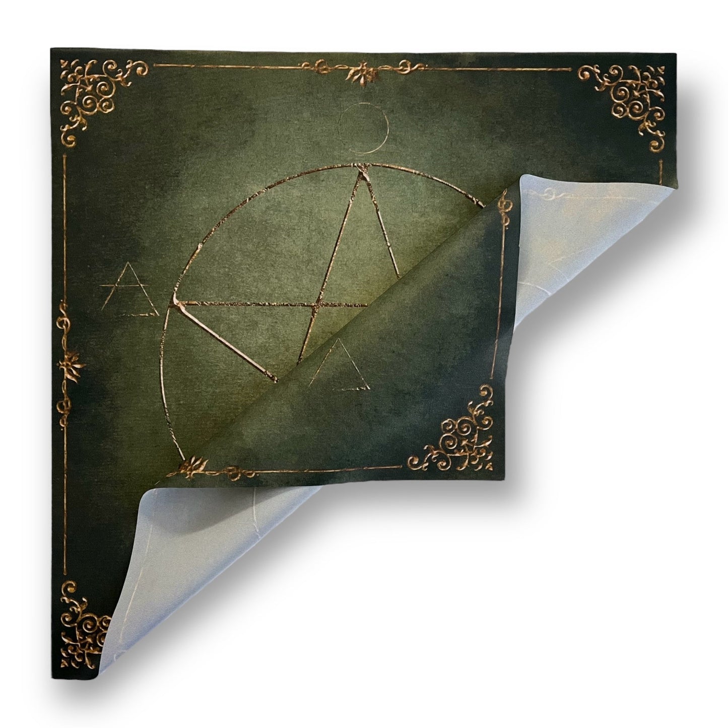 Lenormand & Tarot Cloth / Witch Elements Antique Green