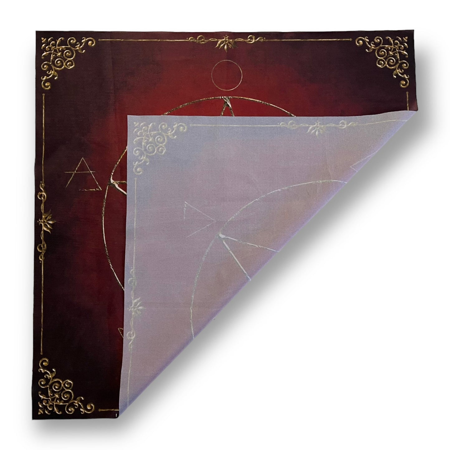 Tissu de Tarot et Lenormand / Éléments de Sorcellerie FEU