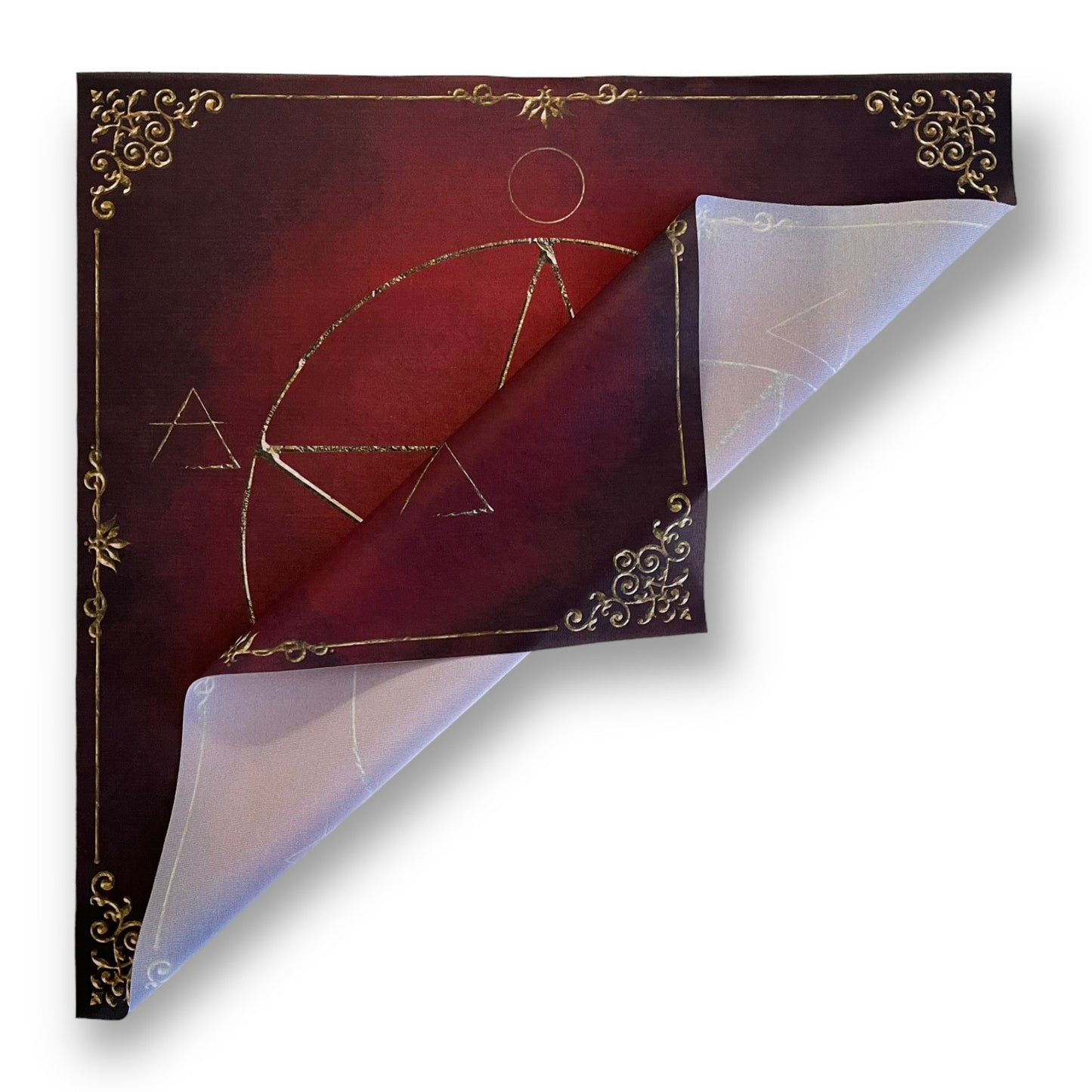 Tissu de Tarot et Lenormand / Éléments de Sorcellerie FEU