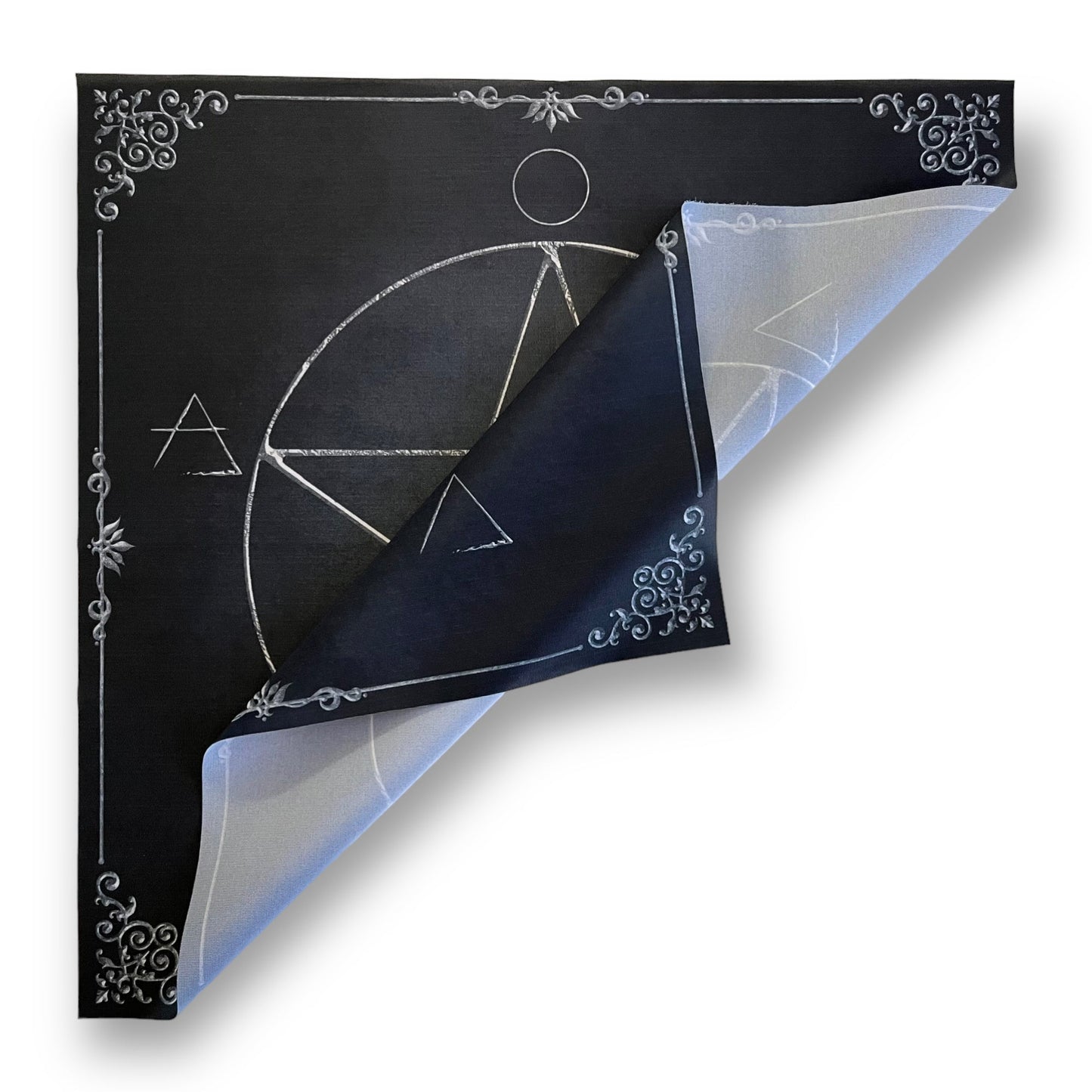 Tarot & Lenormand Tuch / Witch Elements Antique Black