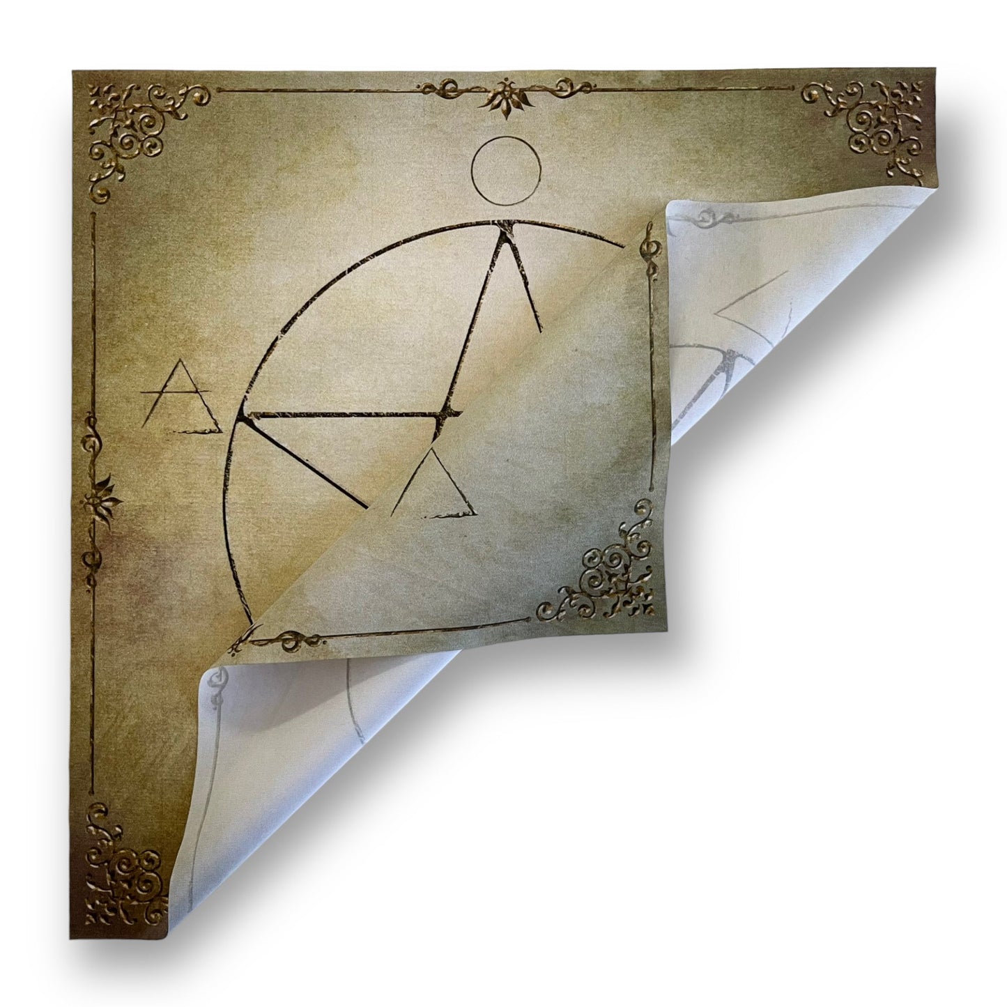 Tarot & Lenormand Tuch / Witch Elements Antique Lemon