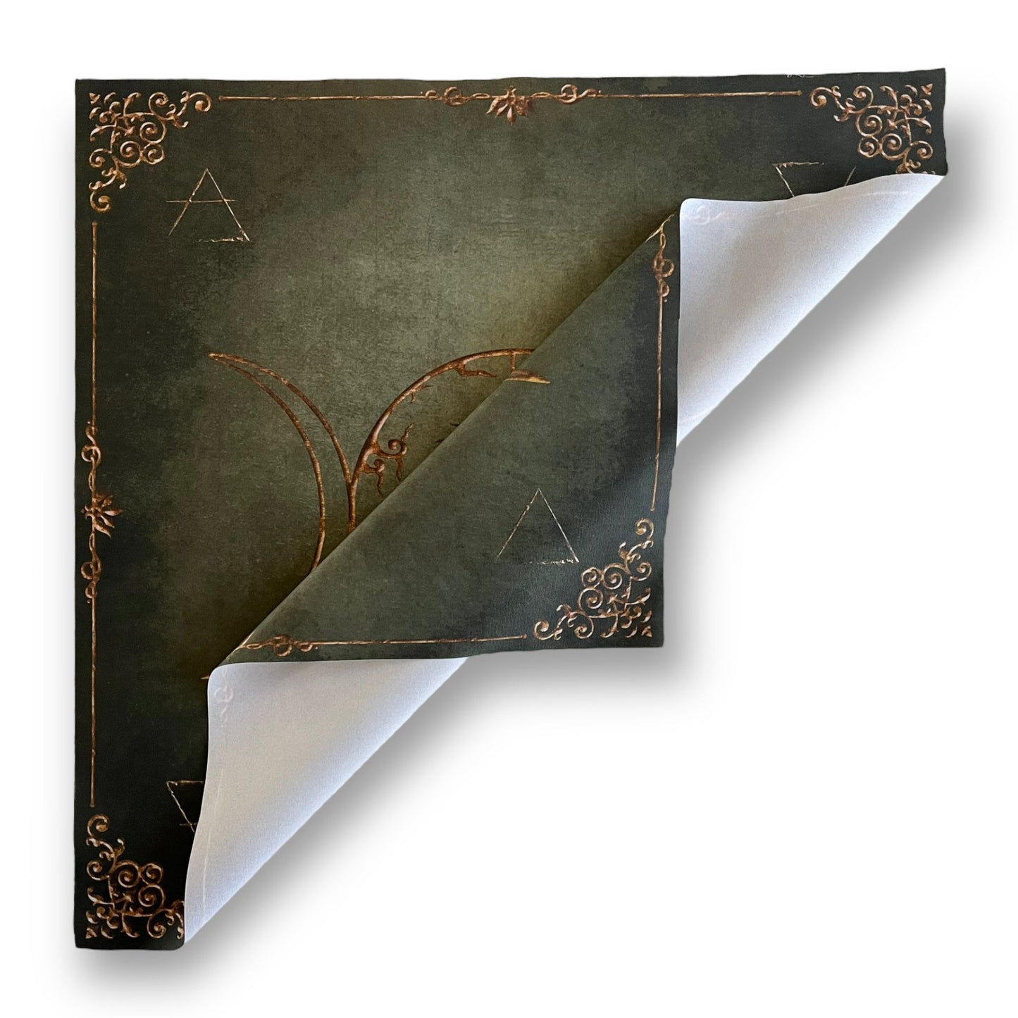 Tarot & Lenormand Tuch / Witch Elements Dreiermond Green