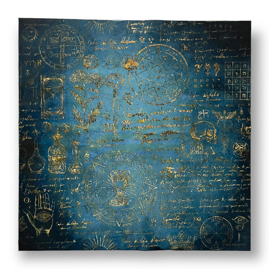 Lenormand / Tarot Tuch Hexenküche Elements Antique Ocean