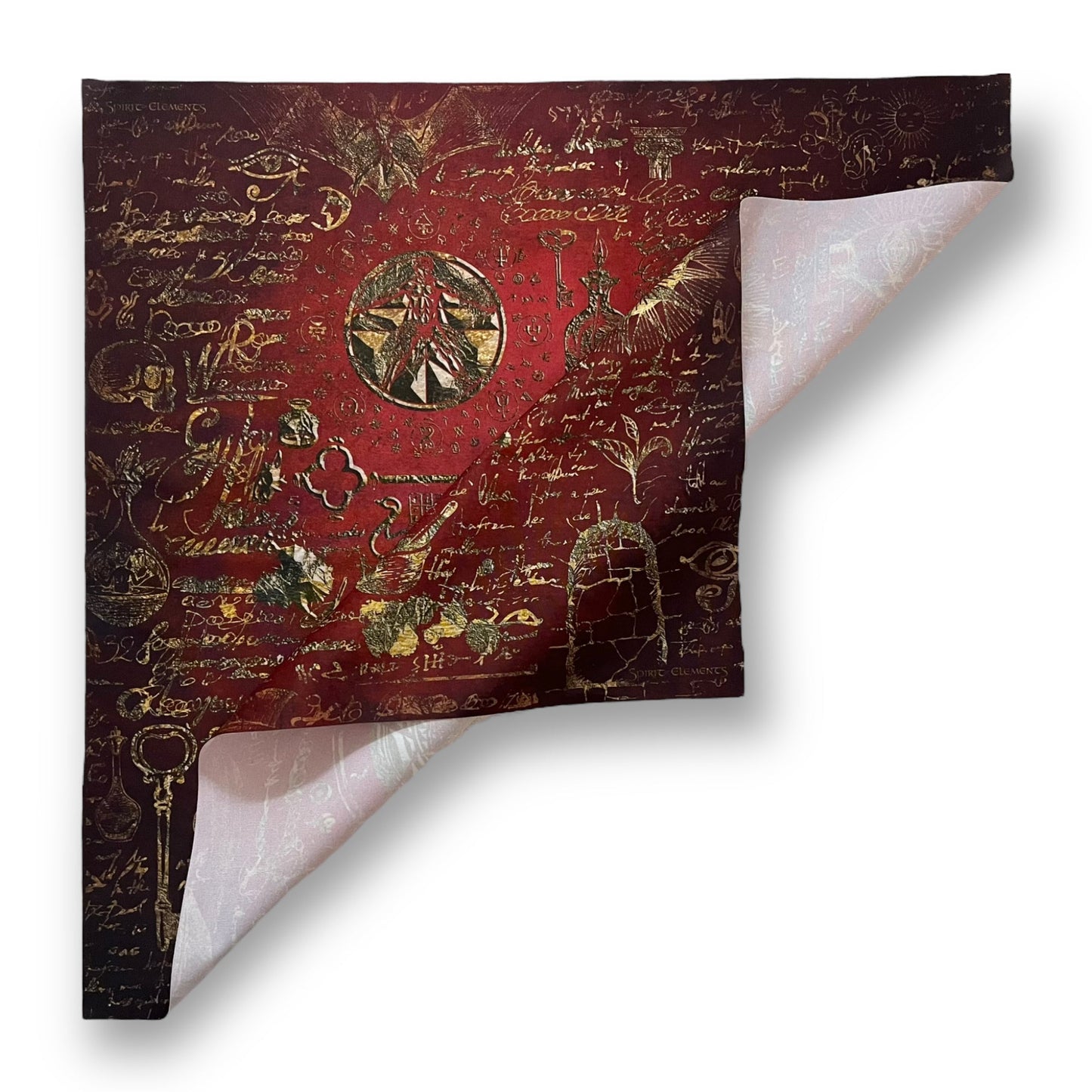 Lenormand / Tarot Tissu Alchimie Rouge Antique