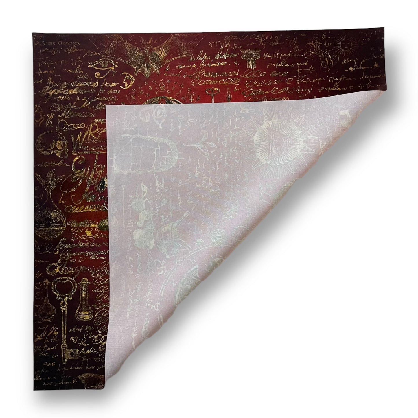 Lenormand / Tarot Tissu Alchimie Rouge Antique