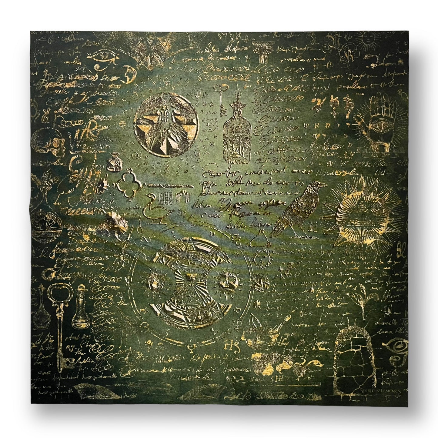 Lenormand / Tarot Cloth Alchemy Antique Green