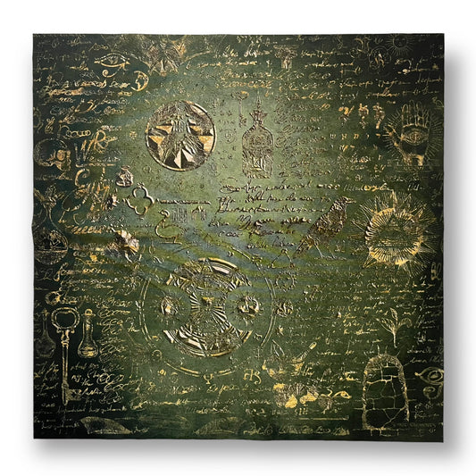 Lenormand / Tarot Tuch Alchemy Antique Green